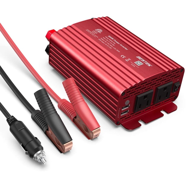 Inversor de corriente BESTEK 500 W DC 12 V a 110 V AC con cargador USB