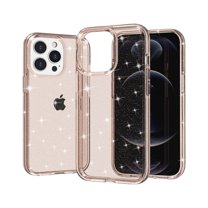 SaniMore for iPhone 14 Pro Max 6.7" Lightweight Glitter Case, Rugged Clear PC Back [Not Yellowing Technology] Full Body Protective Case for iPhone 14 Pro Max Women Ladies Girls, Gold