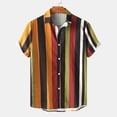 thumbnail image 2 of Birdeem Chemise Cardigan Imprimée en Coton et Lin Décontractée pour Homme à Manches Courtes avec Col à Revers, 2 of 11