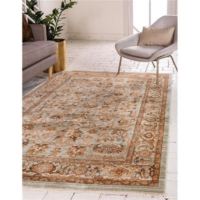 Unique Loom 3144395 9 x 12 ft. Alcott Dorchester Rectangular Rug, Light Green