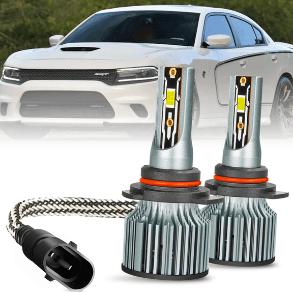 WVKVII Fit for 2015 Dodge Charger - 2PC 9012/HIR2 LED Headlight Bulbs Low Beam Set