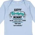 thumbnail image 4 of Inktastic Happy Birthday, Mommy I'm the Best Ever in Blue Boys or Girls Long Sleeve Baby Bodysuit, 4 of 5