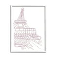 thumbnail image 4 of Stupell Industries Single Line Eiffel Tower Illustration Modern Minimal Architecture Graphic Art White Framed Art Print Wall Art, 16x20, by Kamdon Kreations, 4 of 5