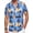Blue, variant on Men's Hawaiian Shirt Short Sleeve Floral Button Down Casual Summer Beach Vacation Shirts Tropical Holiday Lightweight Breathable,L