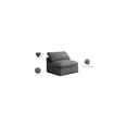 thumbnail image 2 of Meridian Furniture Plush Standard Gray Velvet Modular Armless Chair, 2 of 6