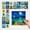 Blue, variant on 24-Piece European-Style Tile Stickers - 4×4 Inch Self-Adhesive Decorative Stickers for Bathroom, Kitchen, Floor, and Wall