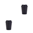 thumbnail image 2 of Matsuzay Botella de bebida Taza de agua Taza térmica Exquisita Vajilla para interiores al aire libre Leche multiusos Suministros para el hogar Negro 350ml 2piezas, 2 of 6