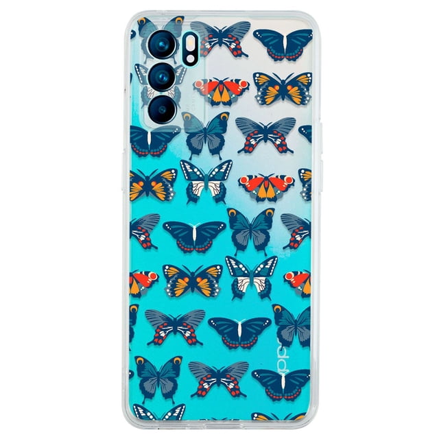 Funda para Oppo Reno6 Lite InstaCase Protector Antigolpes Patron de Mariposas