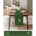 thumbnail image 2 of St. Patricks Day Table Runner 13x72 Inches Long Green Clover Hat Runner for Table Green Leaves Table Runners Cotton Linen Dresser Scarf for Kitchen Coffee Dining Spring Holiday Party Decor, 2 of 6