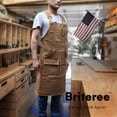 thumbnail image 4 of Delantal de carpintería BRITEREE para hombre con 9 bolsillos para herramientas, 4 of 7