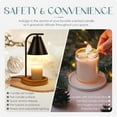 thumbnail image 4 of Aimoptg Candle Warmer Lamp with Retro Wooden Base - Home Decor Wax Melt for Small and Large Jar Candles, Candle Heater Lamp with 2 Bulbs, Dimmer and Timer Function, 4 of 6
