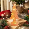 thumbnail image 6 of CuiLiyq Desktop Christmas Tree Decoration, 9.2 Inch Mini Glass Illuminated Christmas Tree, For Family Festivals Wedding and Party Desktop Decoration (Pink), 6 of 6