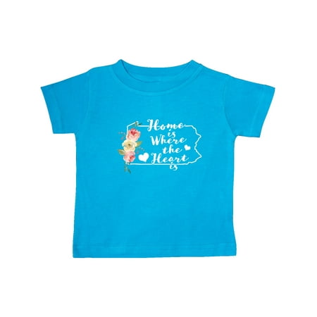 

Inktastic Pennsylvania Home is Where the Heart is with Watercolor Gift Baby Boy or Baby Girl T-Shirt