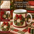 thumbnail image 5 of Christmas Quilted Mug Cozy Sewing Kit,3D Holiday DIY Craft Set with 9 Festive Designs,Handmade Mug Rug Sewing Craft Kit for Home Decor and Beginners, 5 of 8