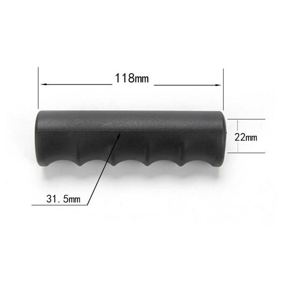 2Pcs Wheelbarrow Rubber Handles, Round Tubes Black Replacement Handles