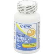 DEVA Vegan Vitamins Digestive Enzymes Plus Supplement - A Unique Blend of Enzymes & Herbs - 90 Capsules, 1-Pack