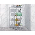 thumbnail image 2 of CL.HPAHKL 5 Tier Shelving Unit, NSF Certified Metal Shelf Rack 750lbs Capacity Standing Storage Shelf Units Adjustable Wire Rack Shelving for Bathroom Kitchen, Chrome (16.7"L x 11.8"W x 47.6"H), 2 of 8