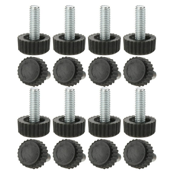 M6 x 18 x 18mm Hand Screw Leveling Feet Adjustable Leveler for Table Leg 16pcs
