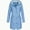 Sky Blue_1, variant on Rain Jackets for Women Waterproof Long Sleeve Lightweight Plus Size Raincoat Buttons Zip Up Ski-Wear Trench Coat Outdoor Sportswear Mountaineering Clothes Hooded Drawstring Windbreaker