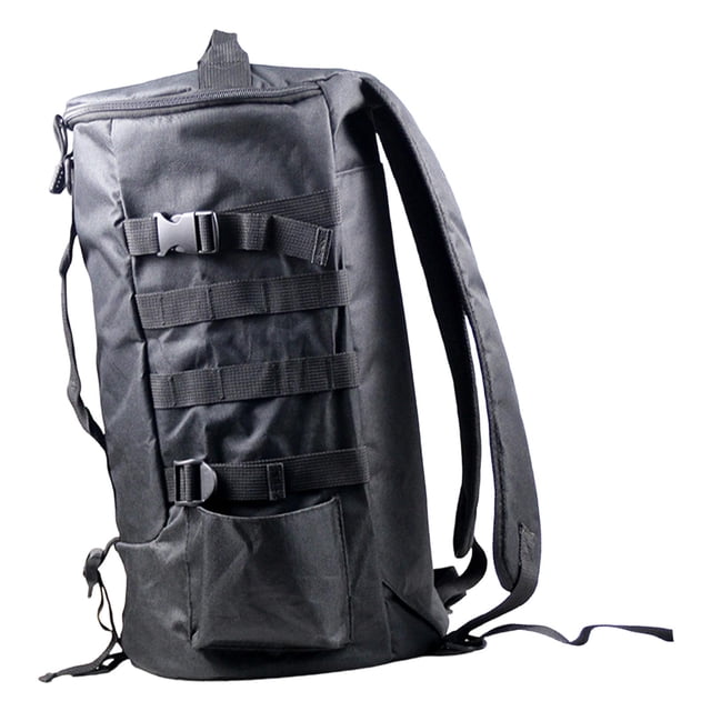 S SERENABLE Sac à Dos pour Matériel de Pêche Sac Cylindrique pour Canne à Pêche Randonnée Adulte Noir