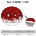 thumbnail image 6 of Red Christmas Snowflake Pattern Round Fitted Tablecloth with Elastic Edge,Dining Table Cover Waterproof,Outdoor Round Tablecloth for Camping,Dining,Indoor and Outdoor, 6 of 7