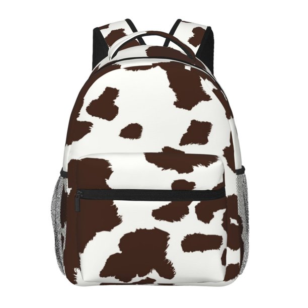 Disketp Brown Cow Mochila Estampada para Hombre y Mujer – Mochila Ligera Clásica con Múltiples Bolsillos para Universidad, Trabajo y Viajes-One Size