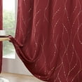 thumbnail image 5 of Btomtd Elegant Curtain Panel Pairs, Curtains Set with Round Hole Detail for Stacking Look, Bedroom Blackout Curtains in Pair for Window Decor - 51.96"x83.85", Red, 5 of 6