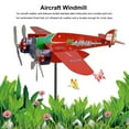 thumbnail image 2 of HLONK Airplane Windmill - Weather Resistant  Rotatable  Easy to Assemble  Wind Powered  Exquisite Workmanship  Metal Garden Wind Spinner Weathervane  Lawn Decor, 2 of 8