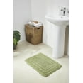 thumbnail image 3 of Better Trends 3 Piece Bathroom Rug Set 100% Cotton, Extra Soft Tufted Bath Mat, Water Absorbent & Reversible Mat, Sage Lilly Crochet Collection, 3 of 8