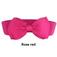 thumbnail image 4 of Minnieouse Cinturón de pajarita portátil para mujer, cinturón elástico a la moda para fiestas y banquetes, banda de cintura ajustable de cuero PU de Cinturones Rosa roja Minnieouse PS9259-05, 4 of 5