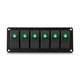 thumbnail image 4 of VOBOR Panel De Interruptor Basculante, Panel De Interruptor Basculante LED De 12-24 V Y 6 Bandas Para Coche, RV, Barco, Yate, Marino(Verde), 4 of 11