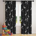 thumbnail image 5 of Blackout Kids Curtains,Black Moon Star Pattern Childrens Insulated Curtains Set Of 2,Bedroom Essentials,Toddler Room Decor 42x84in(106x213cm), 5 of 5