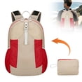 thumbnail image 2 of Foldable Waterproof Backpack, 25L Lightweight Packable Daypack for Travel and Outdoor Activities(Beige,43cm), 2 of 6