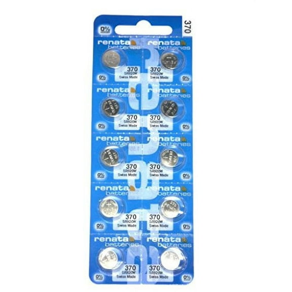 New Renata 10 Pcs/ 1 Card Silver Oxide Battery SR920SW, 370