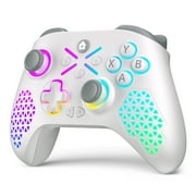 Bonadget RGB Wireless Xbox Controller with Programming/Vibration/3.5mm Audio/Turbo/6-Axis Gyroscope Compatible with Xbox/PC/PS3/Switch/Android(Need upgrade for XBOX)