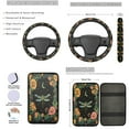 thumbnail image 3 of Yuyamidu Dragonfly Car Seat Cover Full Set of 13 Flowers Auto Steering Wheel Cover Seat Belt Strap Pads Cup Coasters Armrest Cover Pad Keychain Car Accessories, 3 of 6