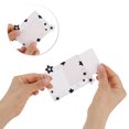thumbnail image 4 of Unique Bargains 1 Pc ID Badge Holder Portable Stars Keychain Card Holder Black White, 4 of 5
