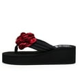 thumbnail image 2 of Women’s Floral Flip Flop With&nbsp;Pearl 2.1 Inch Summer&nbsp;Platform&nbsp;Sandals Girls&nbsp;Heels&nbsp;Thong&nbsp;Shoes Arch Support Comfortable Soft Cushion Floral&nbsp;Wedges Floral Red 40, 2 of 5