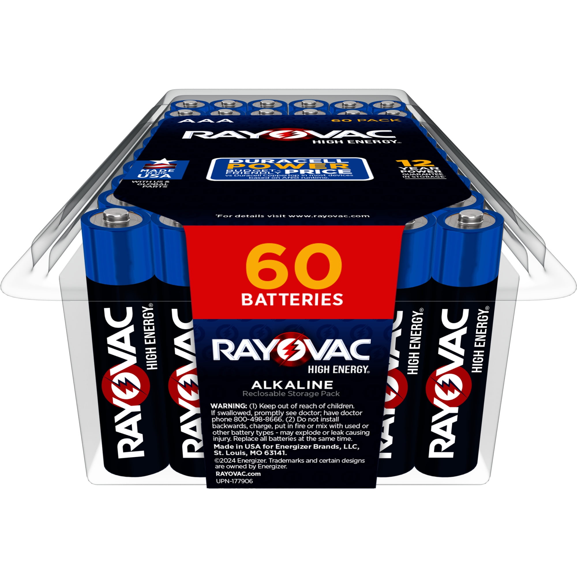 Rayovac High Energy Combo Pack (120 Count), AA Batteries (60 Pack) and AAA Batteries (60 Pack)