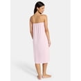 thumbnail image 2 of Lissome Women's Ultra Soft Stretch Knit Strapless Snap Closure Bath Wrap, Sizes S-3X, 2 of 4