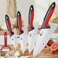 thumbnail image 2 of 4-Piece Ceramic Knife Set with Sheaths-White Blade Sharp Rust Proof Stain Resistant (5inch Utility Knife, 4inch Fruit Knife,3inch Paring Knife), 2 of 8