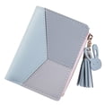 thumbnail image 1 of Monedero pequeño de piel sintética para mujer, con cremallera, elegante, plegable, tamaño 12 x 9 x 1,5 cm., 1 of 5