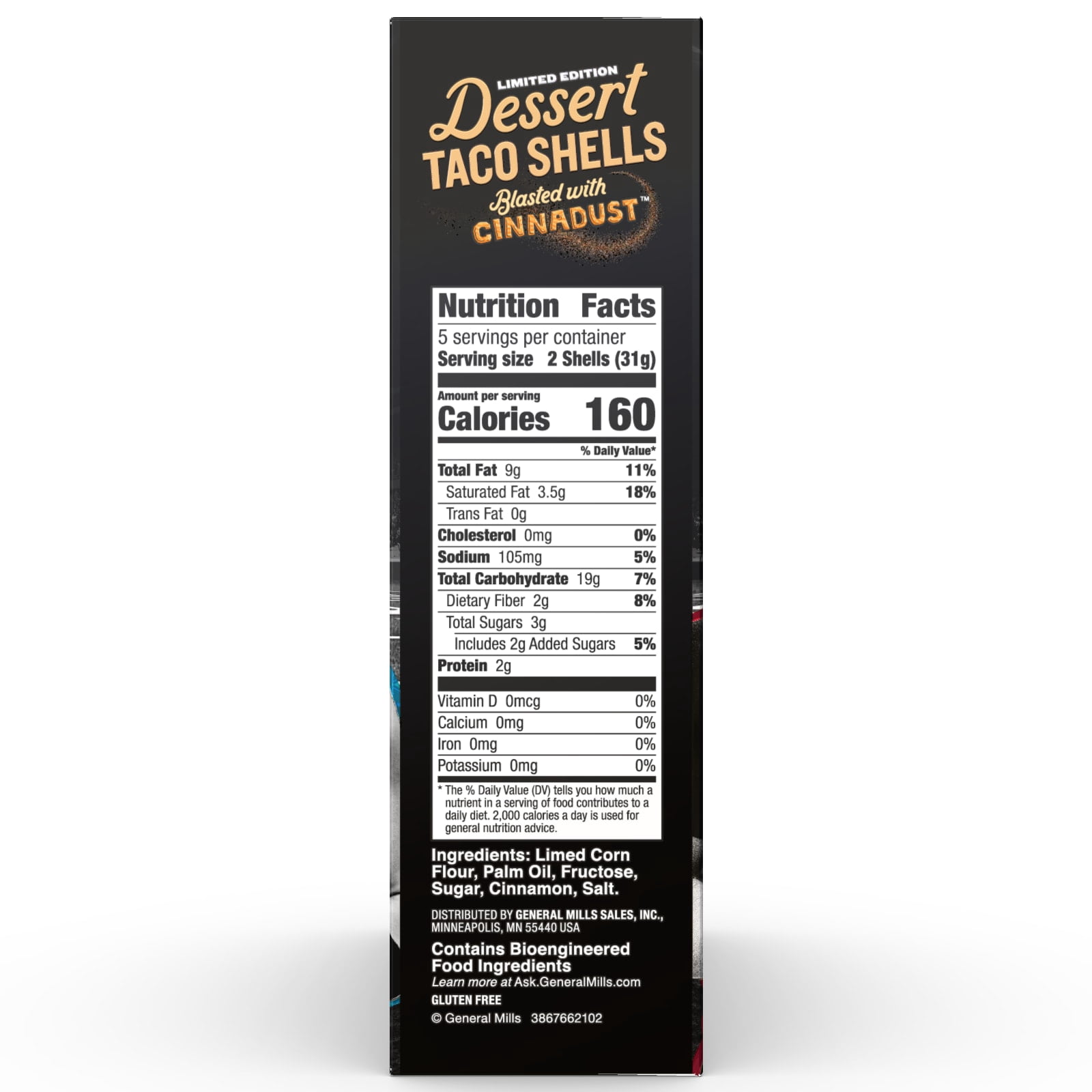 (4 pack) Old El Paso Stand 'N Stuff Cinnamon Toast Crunch Dessert Taco Shells, 10 Ct, 5.4 oz