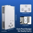 thumbnail image 2 of XIANERS 2.11 GPM 8L Portable Tankless Propane Water Heater for RV, Camping, Barns, Trips Boat Cabins(Without Battery), 2 of 9