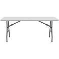 thumbnail image 2 of Correll 30"W x 72"D Economy Blow-Molded Plastic Folding Table in Gray Granite, 2 of 7