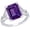 Amethyst, variant on 1 Carat Emerald LAB GROWN Emerald and LAB GROWN Diamond Engagement Ring (0.5ct Center, AAAA Heirloom Quality) RISV10W3AM Platinum