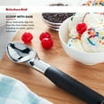 thumbnail image 2 of Kitchenaid Chrome Ice Cream Scoop in Black Soft Handle, Dishwasher Safe, 2 of 10