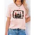 thumbnail image 3 of Camiseta con estampado de Navidad para mujer, camisetas básicas de manga corta a la moda, Año Nuevo, 3 of 4