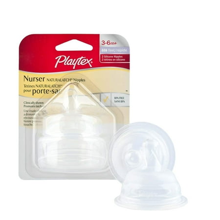 Playtex Natural - Playtex Natural Shape Fast Flow Silcone Nipples, 2 ct + Eyebrow Ruler