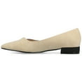 thumbnail image 2 of Journee Womens Carmin Slip On Low Block Heel Pointed Toe Dress Flats, Widths Available, 2 of 9